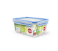 Emsa 508544 Clip & Close rectangular food storage container 2.2 litres, transparent/blue