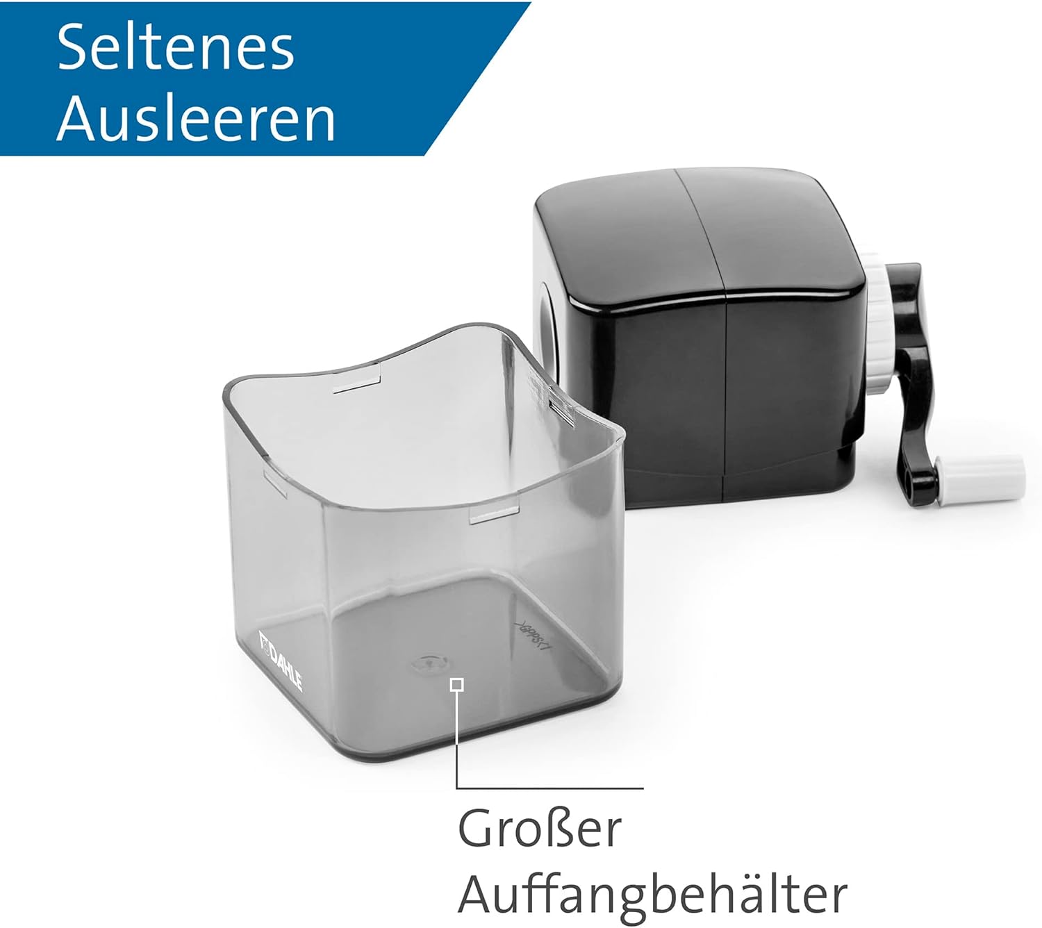 Dahle 144 Manual Desktop Pencil Sharpener 8mm Black / Clear - D14416862