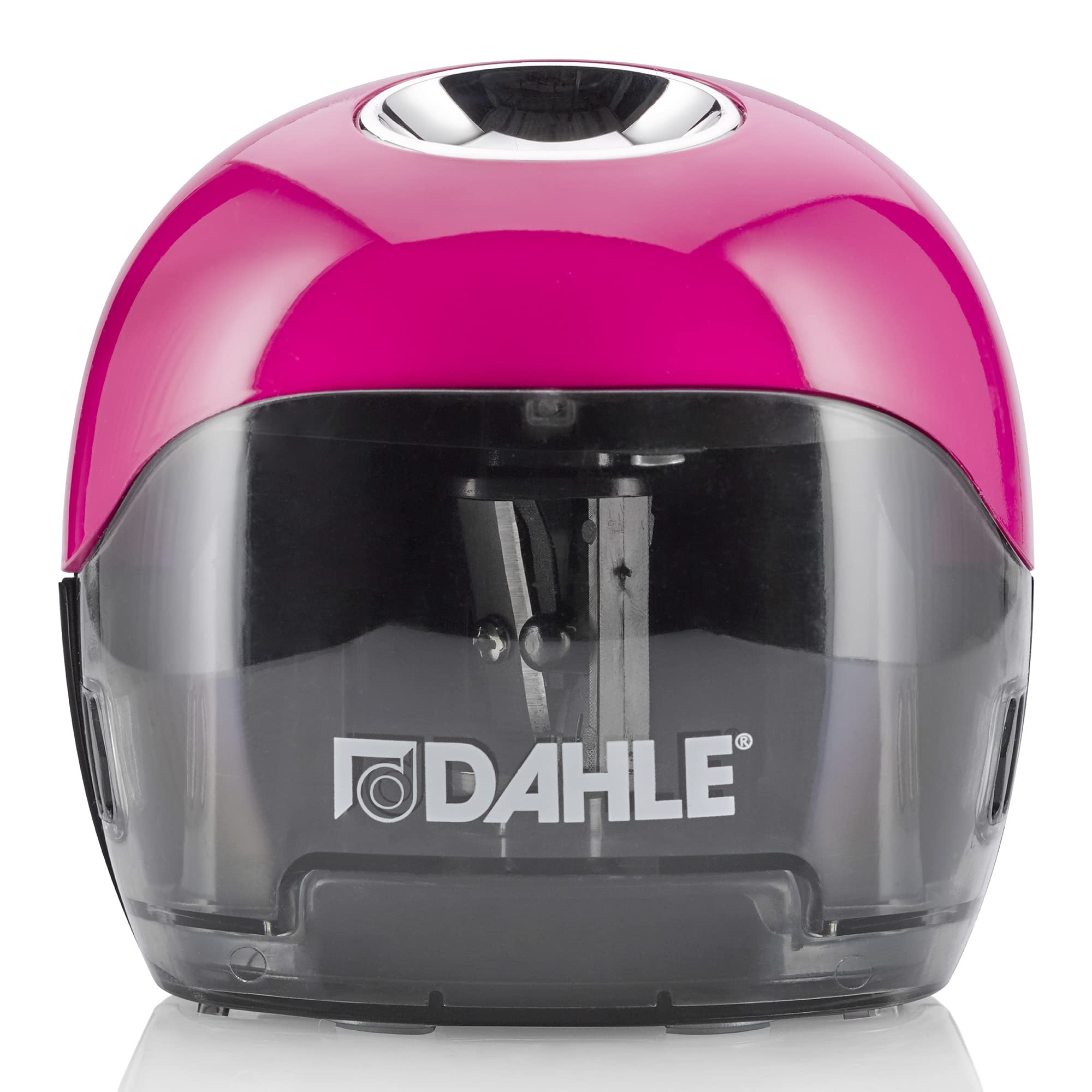 Dahle Electric Sharpener 250, Two Opposite Blades, Battery Operated, Magenta (00250-16892