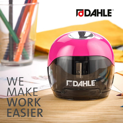 Dahle Electric Sharpener 250, Two Opposite Blades, Battery Operated, Magenta (00250-16892