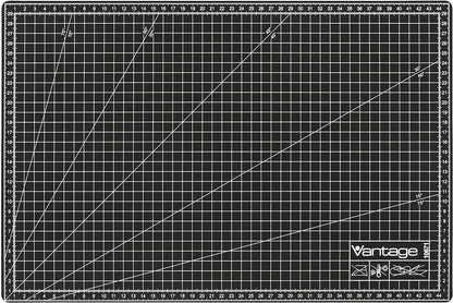Dahle Cutting Mat Set A3, 12" Cutting Ruler and Heavy Duty Cutter Knife Includes 3 Replacement Blades