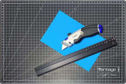 Dahle Cutting Mat Set A3, 12" Cutting Ruler and Heavy Duty Cutter Knife Includes 3 Replacement Blades