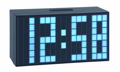 TFA Dostmann Time Block digitaler Wecker, 98.1082.02, mit LED-Leuchtziffern, drei Helligkeitstufen, 6 x 16 x 8,4 cm, schwarz, Kunststoff
