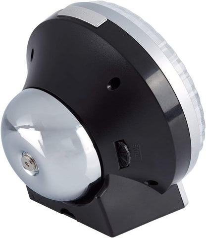 TFA Dostmann Wecker analog, 60.1010, leises Uhrwerk, extra lauter Weckalarm mit Glockenton, Hintergrundbeleuchtung, silber/schwarz, (L) 107 x (B) 78 x (H) 110 mm