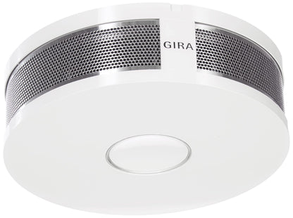 Gira Dual Q DIN14604 Smoke detector that Can be networked via wireless and wired, 233602 Pure White