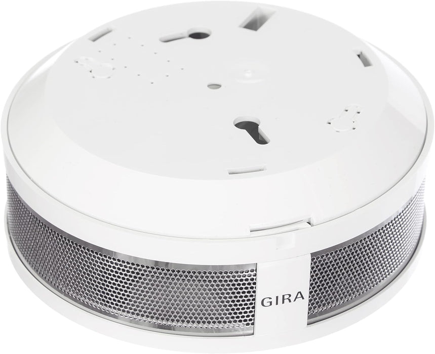 Gira Dual Q DIN14604 Smoke detector that Can be networked via wireless and wired, 233602 Pure White