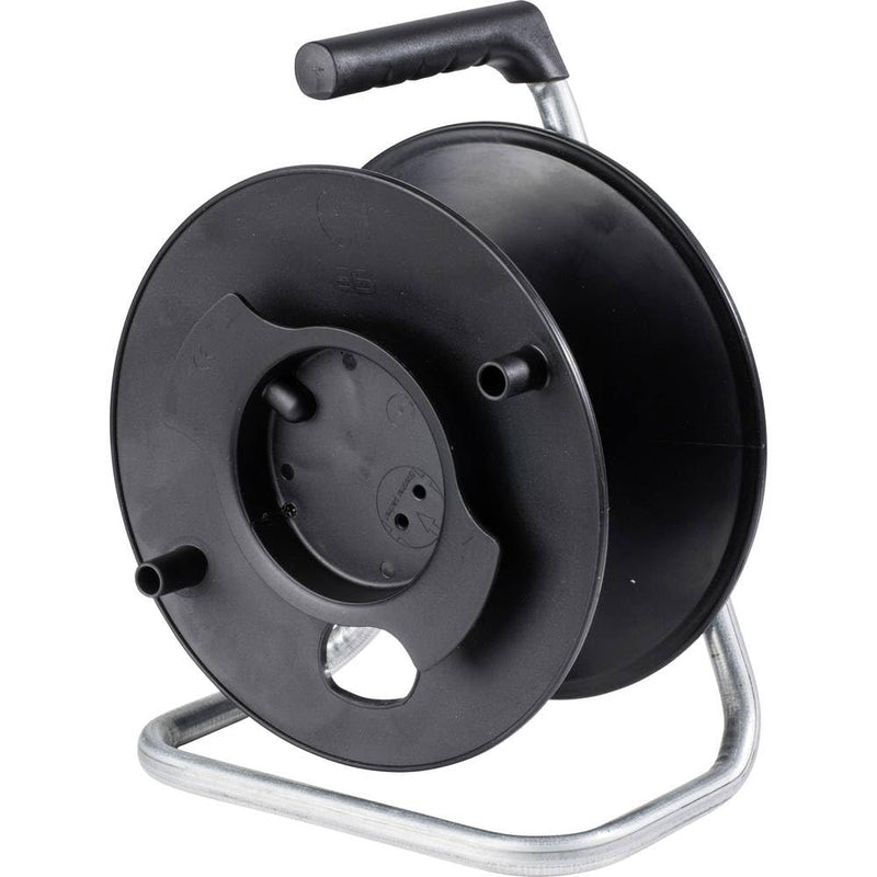 as - Schwabe Universal-Roller Leertrommel Ø230 mm mit Kabelhaspel, Feststellbremse, Fußgestell und ergonomischen Haltegriff, für diverse Kabellängen, 12110 Ø 230 mm
