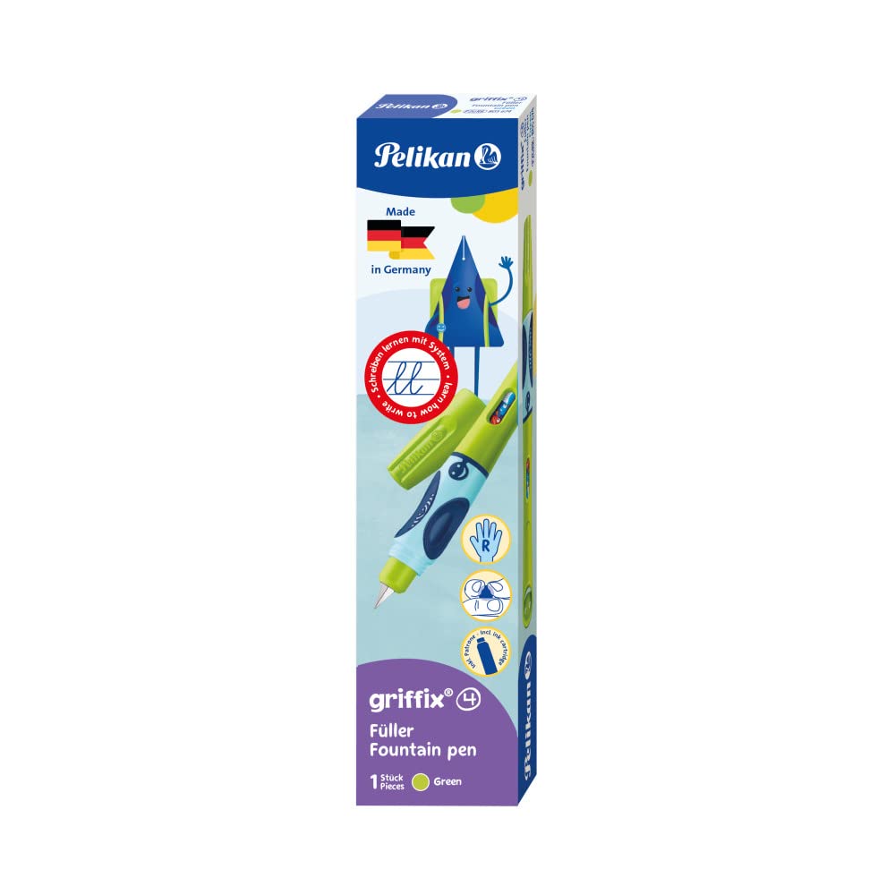 Pelikan 805674 Griffix Fountain Pen for Right-Handers, Green