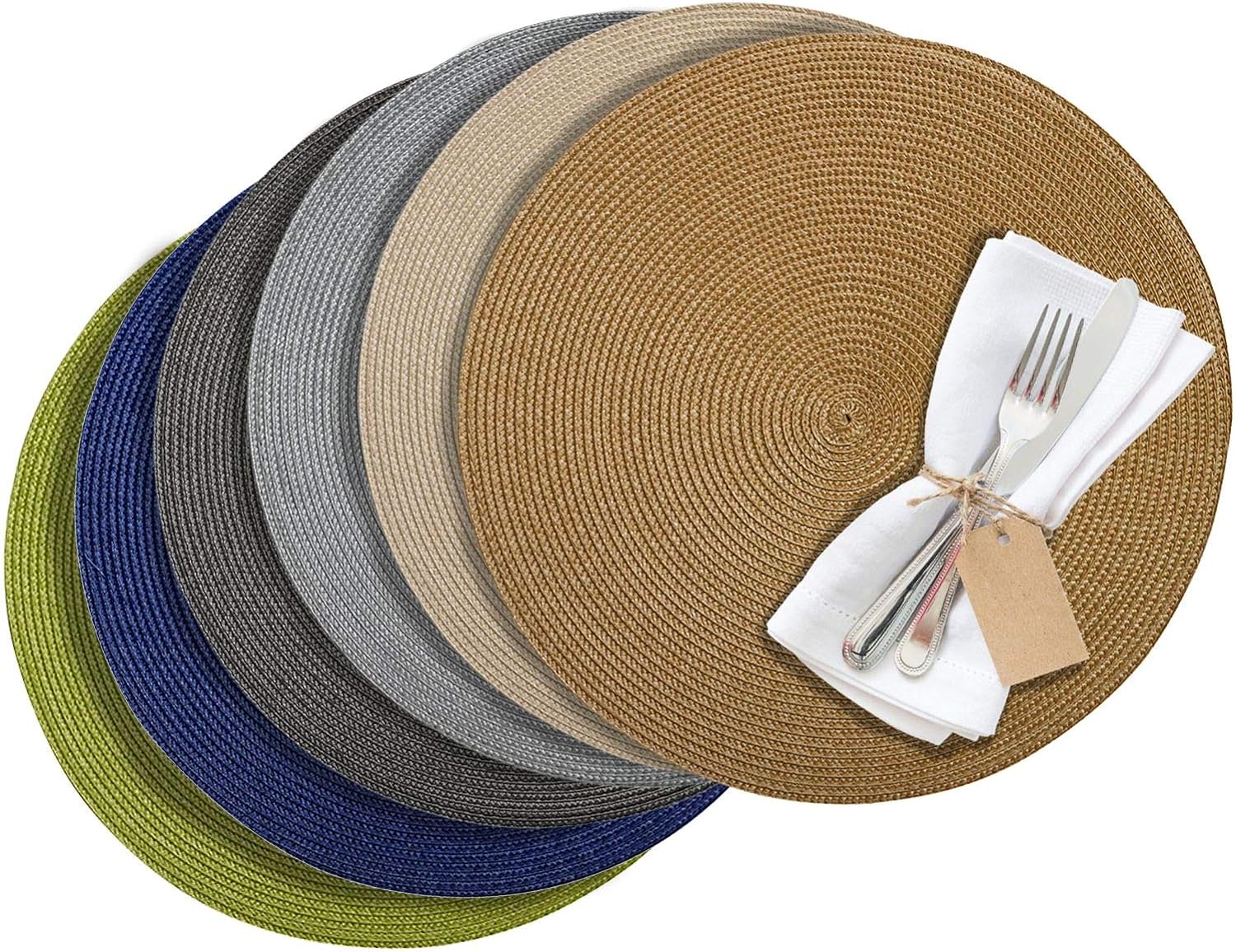 Westmark Placemats, 4 pieces, Ø 38 cm, Polypropylene, Anthracite, Saleen Edition: Circle 38 x 38 cm Anthracite