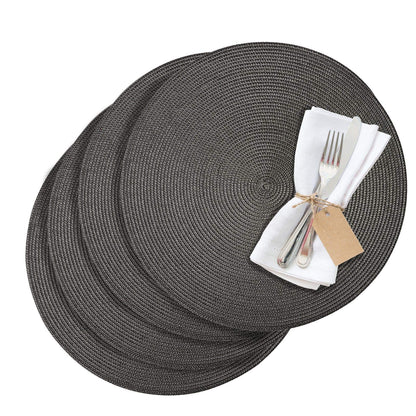 Westmark Placemats, 4 pieces, Ø 38 cm, Polypropylene, Anthracite, Saleen Edition: Circle 38 x 38 cm Anthracite