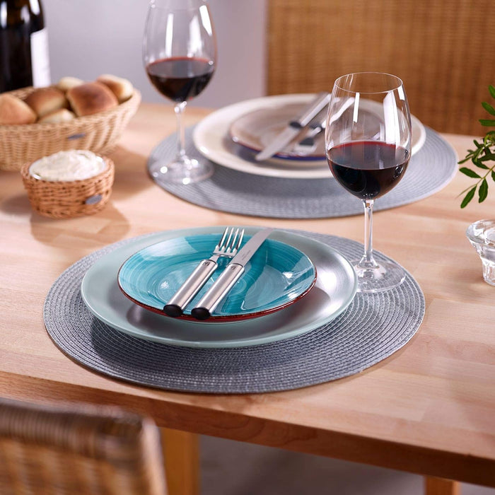 Westmark Placemats, 4 pieces, Ø 38 cm, Polypropylene, Grey, Saleen Edition: Circle 38 x 38 cm Grey