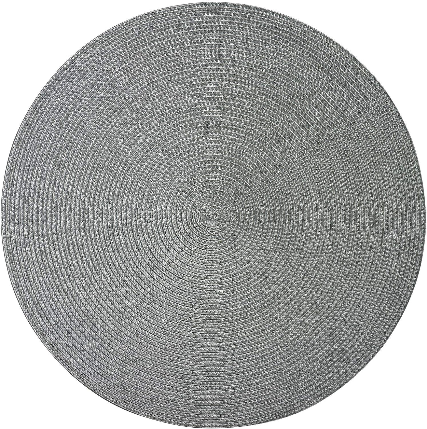 Westmark Placemats, 4 pieces, Ø 38 cm, Polypropylene, Grey, Saleen Edition: Circle 38 x 38 cm Grey