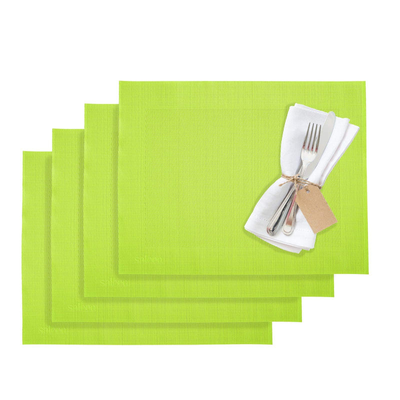 Westmark Placemats, 4 pieces, 42 x 32 cm, Synthetic, Lime Green, Saleen Edition: Home Lime/Green