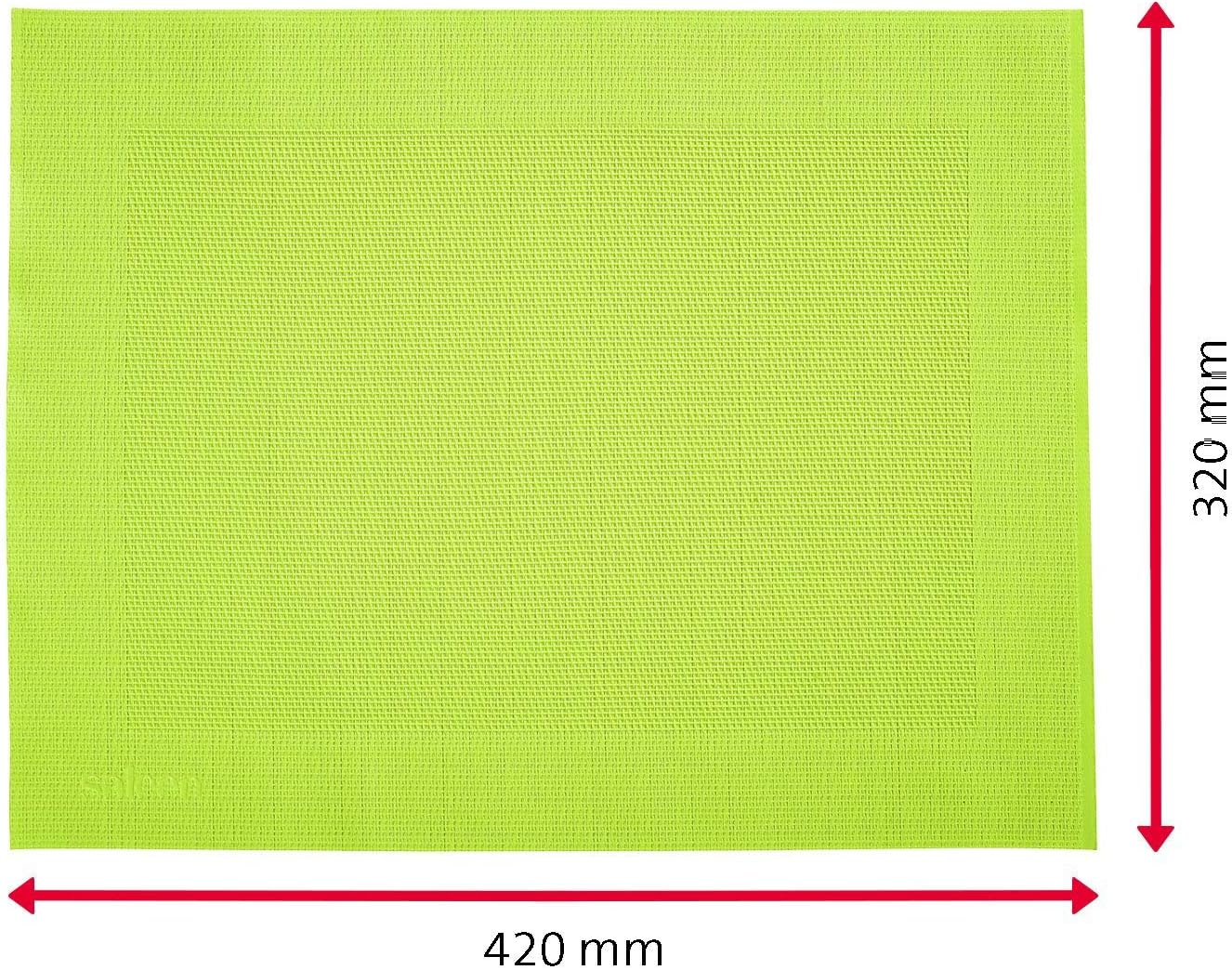 Westmark Placemats, 4 pieces, 42 x 32 cm, Synthetic, Lime Green, Saleen Edition: Home Lime/Green