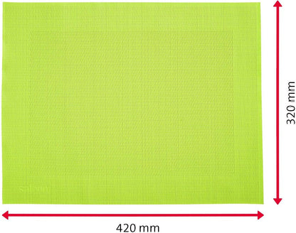 Westmark Placemats, 4 pieces, 42 x 32 cm, Synthetic, Lime Green, Saleen Edition: Home Lime/Green