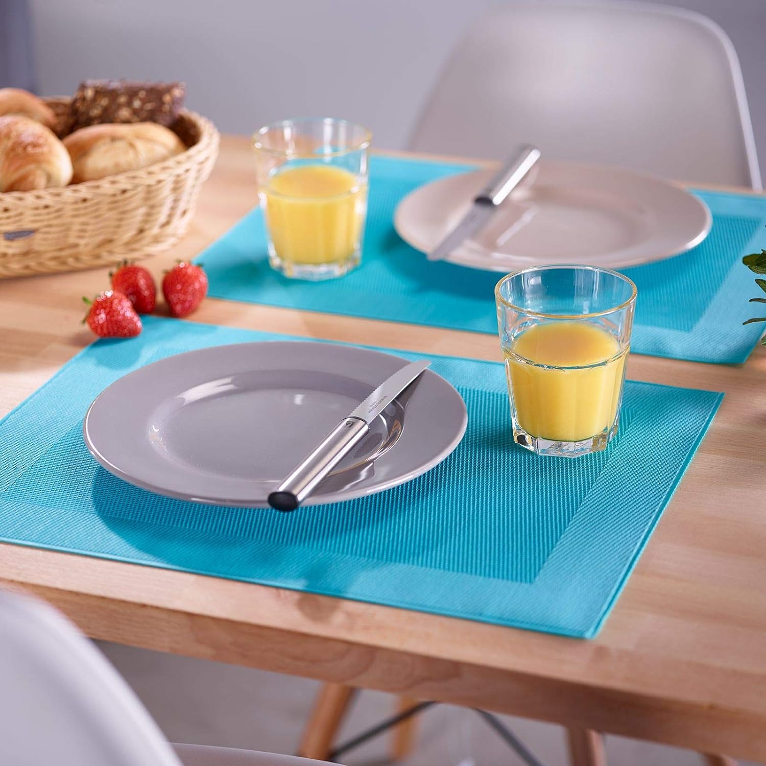 Westmark Placemats, 4 pieces, 42 x 32 cm, Synthetic, Turquoise, Saleen Edition: Home