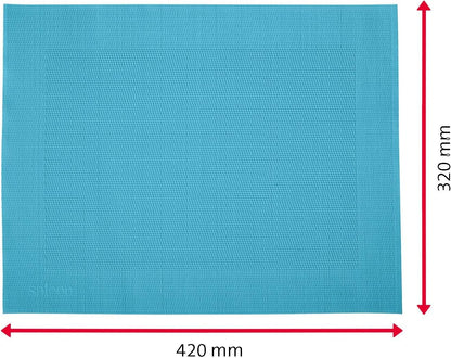 Westmark Placemats, 4 pieces, 42 x 32 cm, Synthetic, Turquoise, Saleen Edition: Home