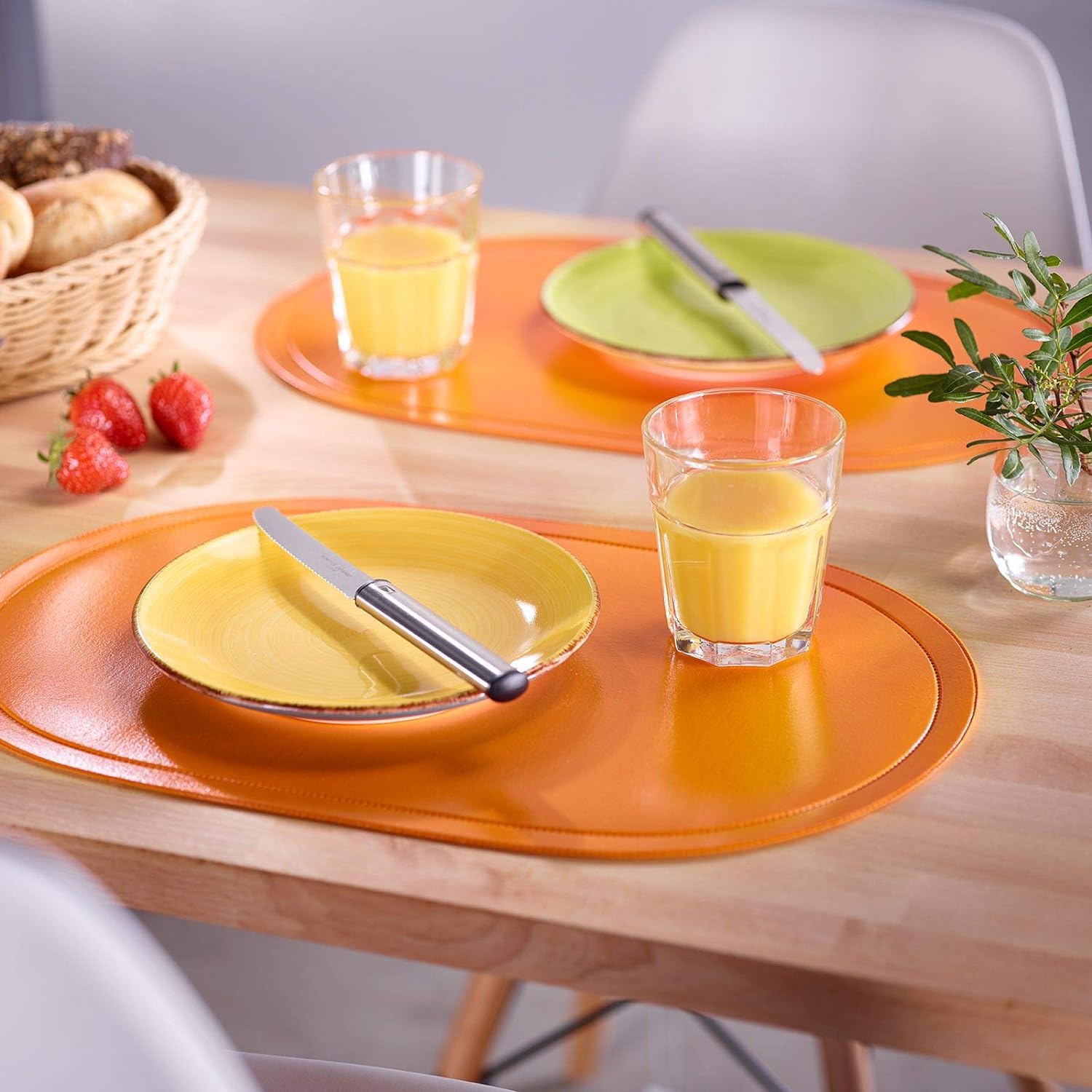 Westmark Placemats, 4 pieces, 45.5 x 29 cm, Vinyl, Orange, Saleen Edition: Fun 45.5 x 29 cm Orange