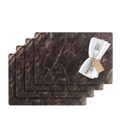 Westmark Placemats, 4 pieces, 43.5 x 30 cm, PET, Black, Saleen Edition: Marmor (Marble) 43.5 x 30 cm Black