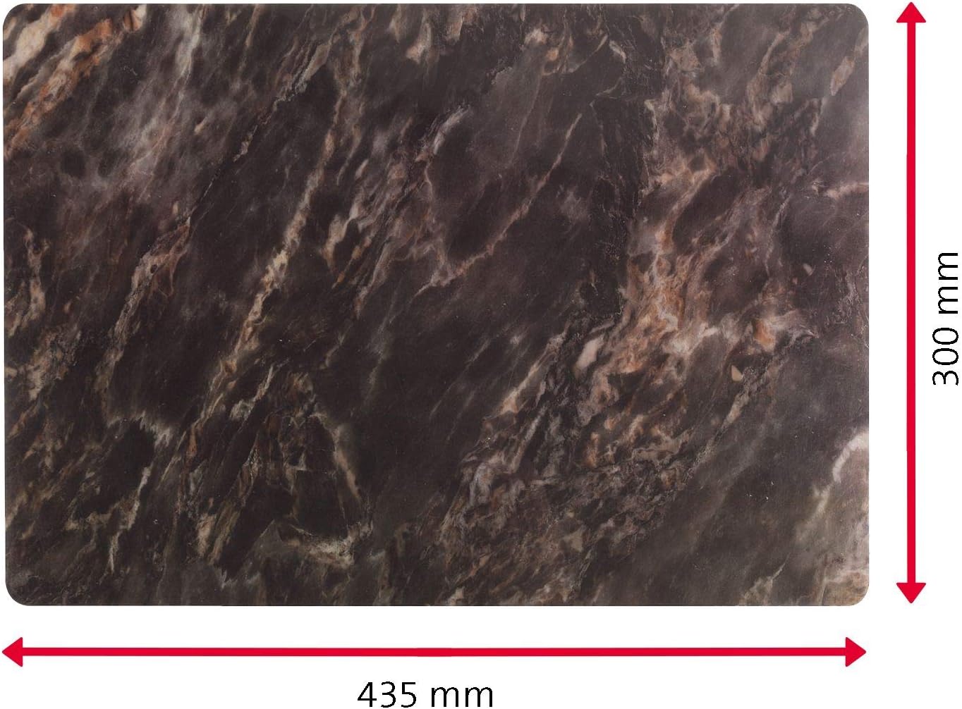 Westmark Placemats, 4 pieces, 43.5 x 30 cm, PET, Black, Saleen Edition: Marmor (Marble) 43.5 x 30 cm Black