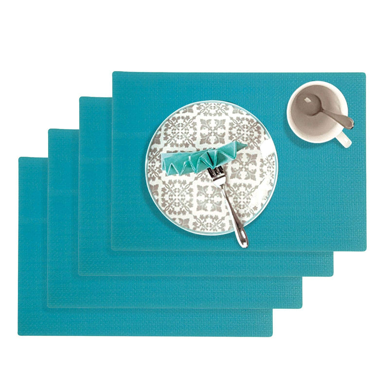 Westmark Tischsets/Platzsets, 4 Stück, 45 x 32,5 cm, Polypropylen, Lebensmittelecht, Abwischbar, Türkis, Saleen Edition: Coolorista
