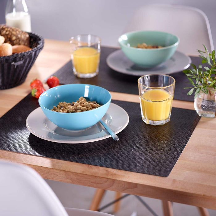 4 WESTMARK Platzsets Coolorista schwarz 32,5 x 45,