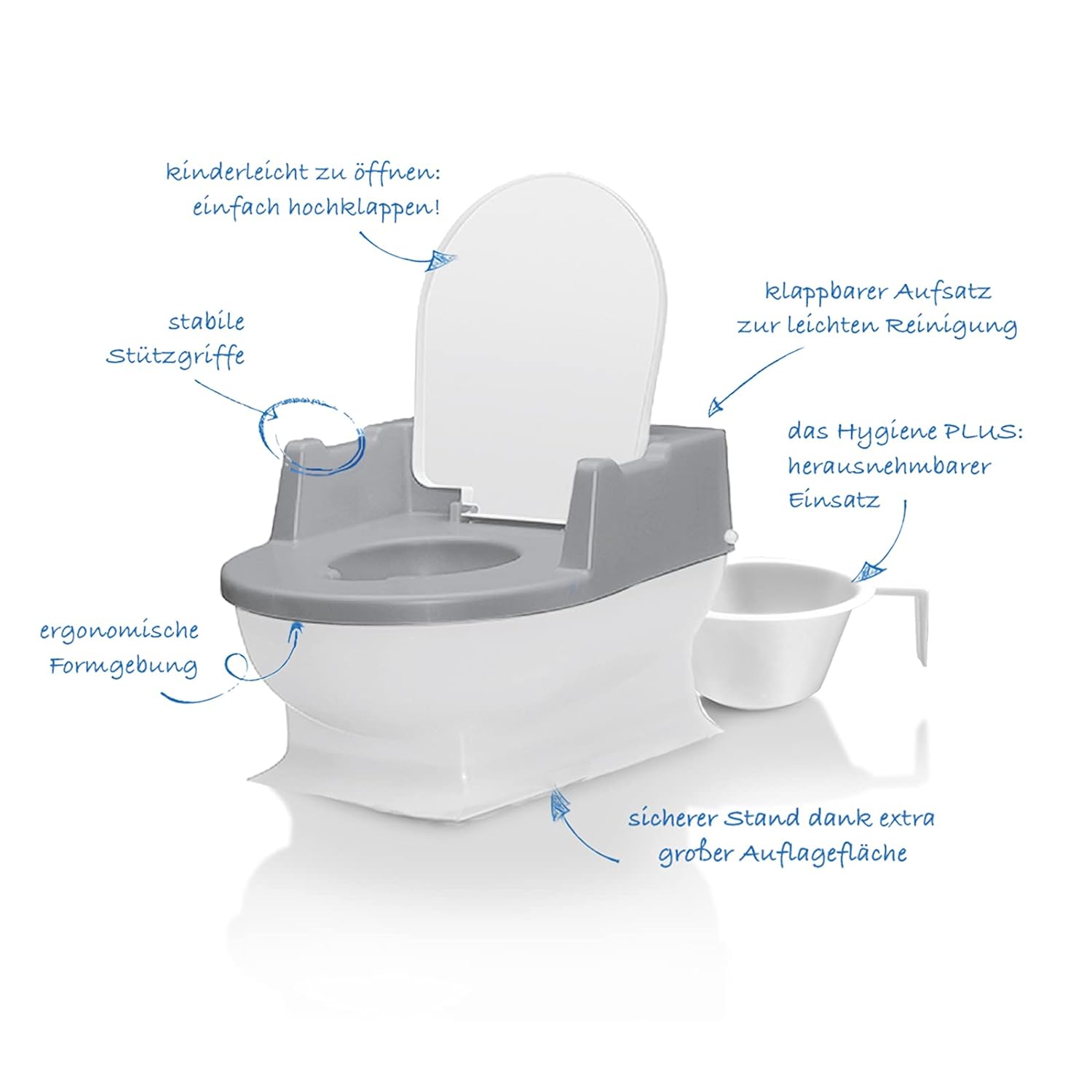 reer Topfchen Sitzfritz - Die Mini-Toilette grau