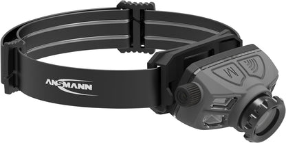 Ansmann LED Kopflampe HD450FRS - Profi LED Arbeitsleuchte mit 450 Lumen - Stirnlampe LED ideal zum Radfahren Laufen mit Hund Joggen Angeln Jagd Klettern Werkstatt Fahrrad Licht Lauflicht Fokussierbar