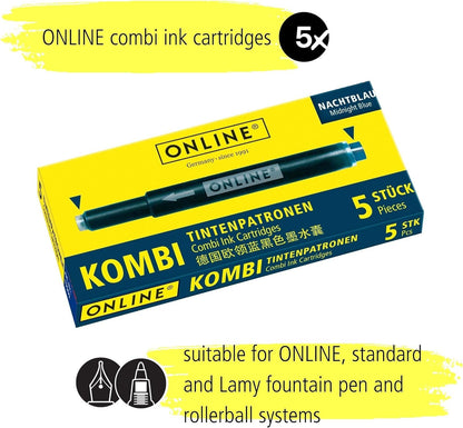 Online 17056/12 Combination Ink 1 Pack of 5 Cartridges Midnight Blue