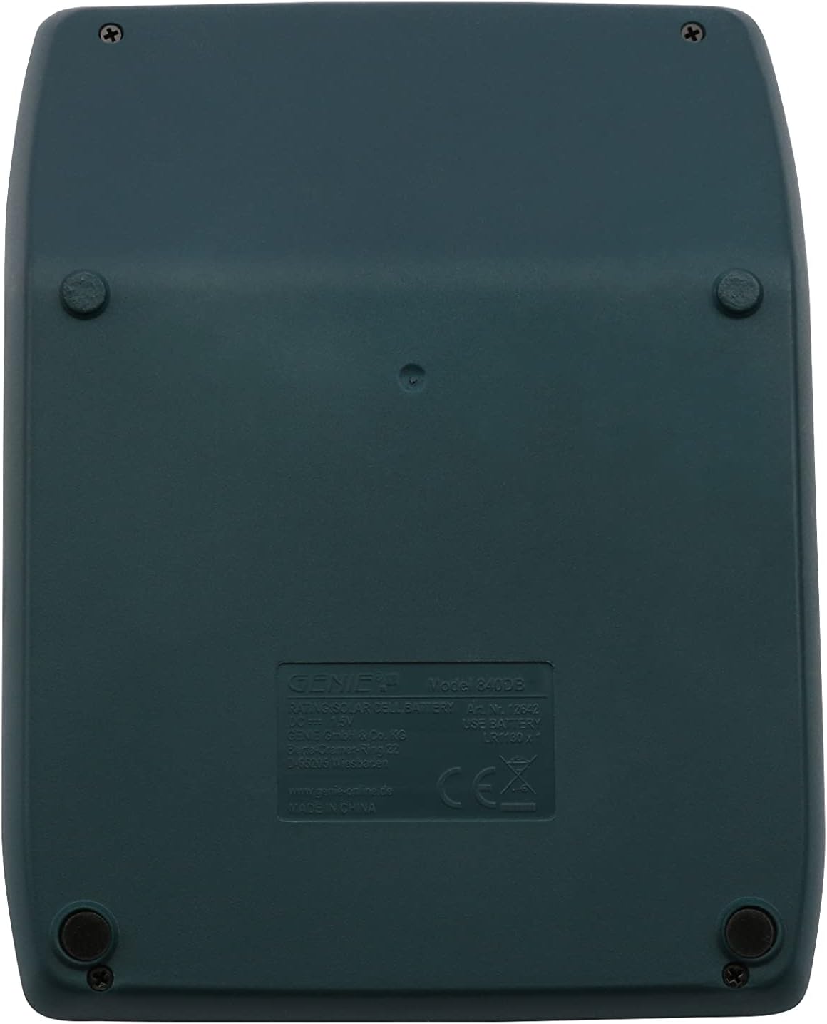 GENIE 840 DB Calculator, 10 Digit, Large Angled Display, Battery & Solar Powered, Dark Blue, 12642 darkblue