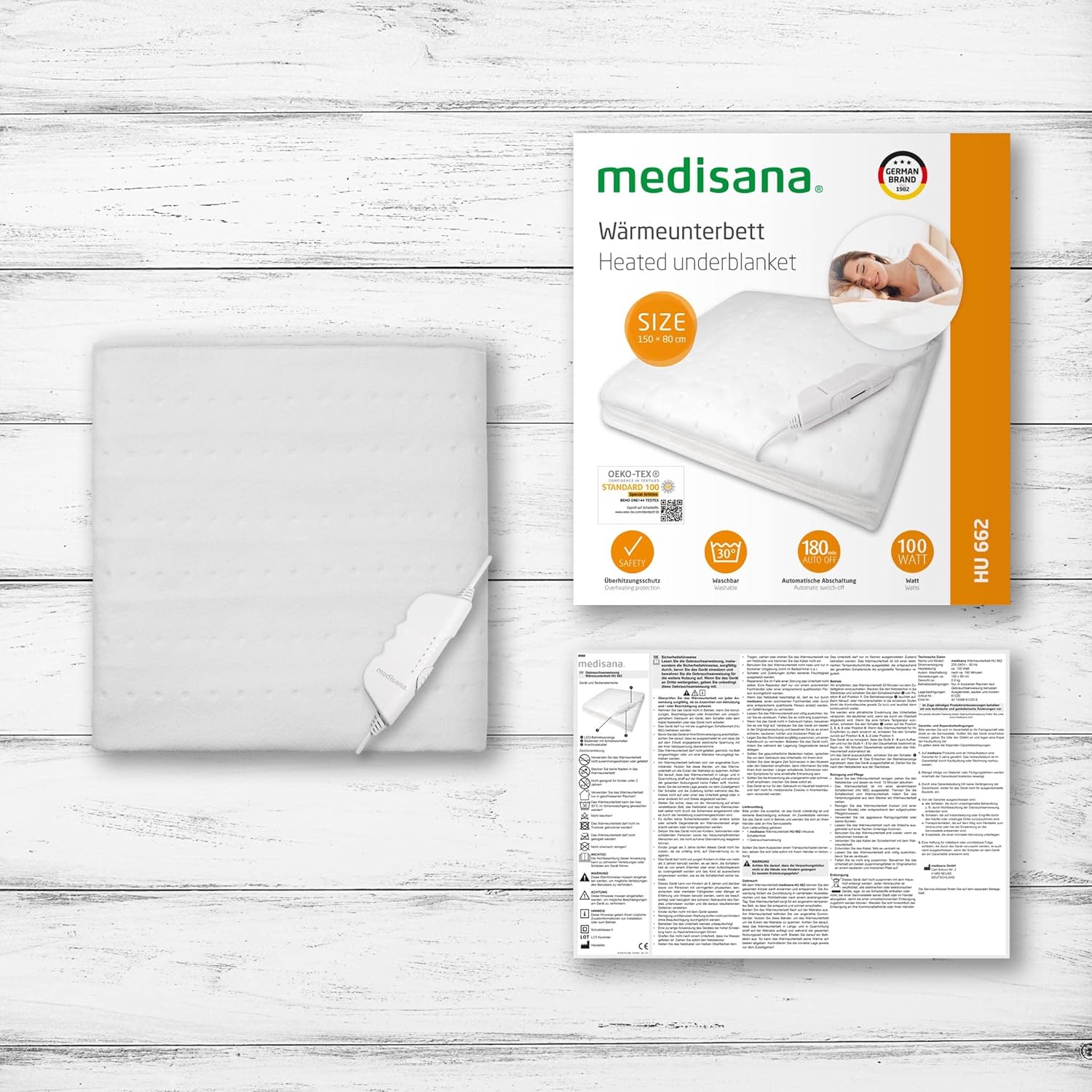 medisana HU 662 Warmeunterbett weiB 100 W