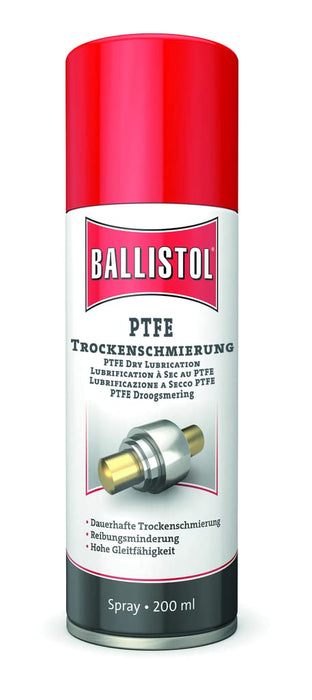 6x PTFE Trockenschmierung farblos/weißlich n.dem Trocknen 200ml Spraydose BALLISTOL