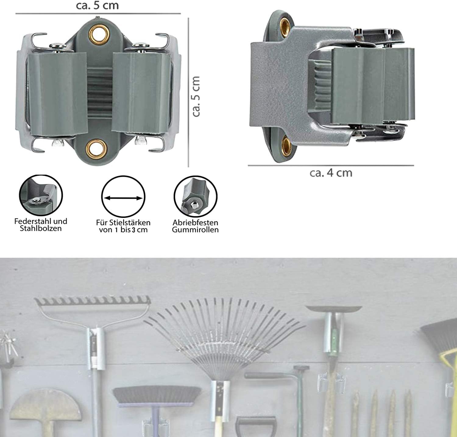 TerCasa Wandhalterung silber 6 St.