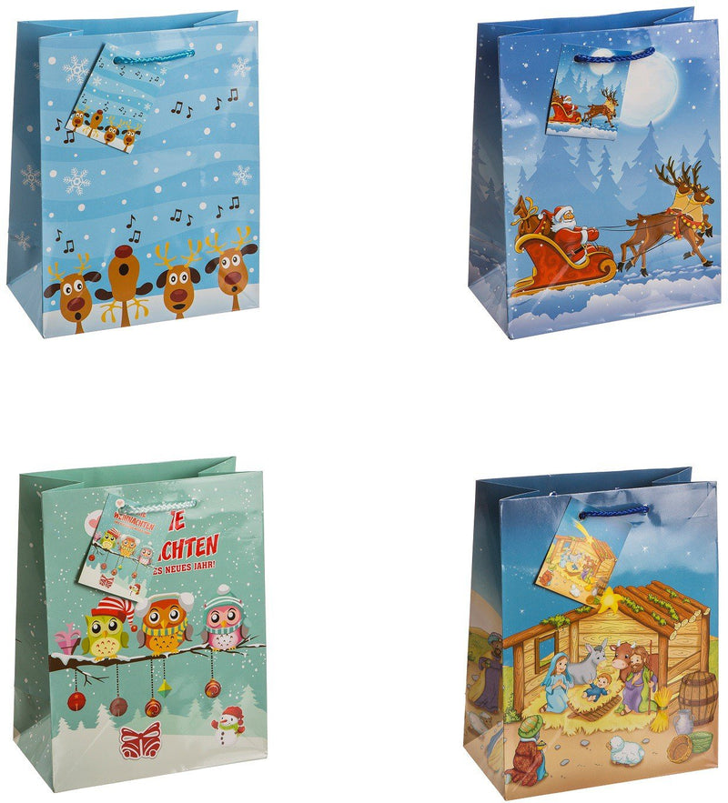 TSI 82018 gift bags Christmas Children, Pack of 12, size: medium (9 x 7 x 4 inch) Mittel (BxTxH) 18 x 10 x 23 cm