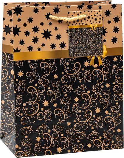 TSI 83019 Gift Bags Christmas No 9, Pack of 12, Size: Medium (7 x 4 x 9 inch) (HxBxT) 23 x 18 x 10 cm Medium Single