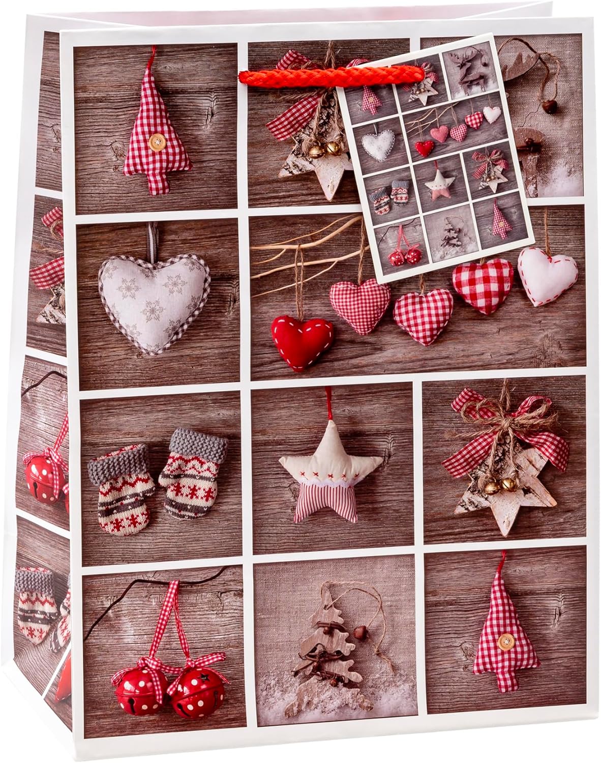 TSI 83019 Gift Bags Christmas No 9, Pack of 12, Size: Medium (7 x 4 x 9 inch) (HxBxT) 23 x 18 x 10 cm Medium Single