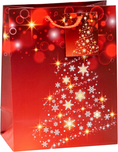 TSI 84017 Gift Bags Christmas No 7, Pack of 12, Size: Medium (7 x 4 x 9 inch) Medium Medium Cartoon