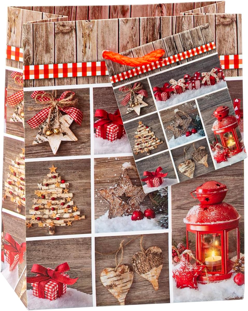TSI 87026 gift bags Christmas No 6, Pack of 12, size: small (5,5 x 4 x 2,5 inch