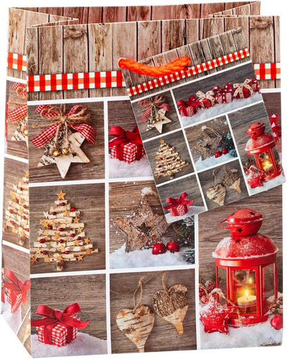TSI 87026 gift bags Christmas No 6, Pack of 12, size: small (5,5 x 4 x 2,5 inch