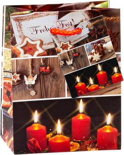 TSI 87026 gift bags Christmas No 6, Pack of 12, size: small (5,5 x 4 x 2,5 inch