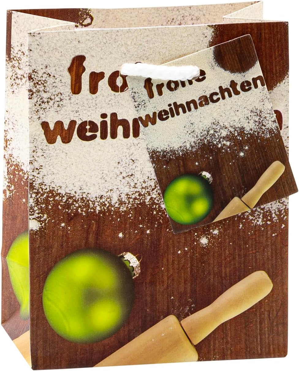 TSI 87026 gift bags Christmas No 6, Pack of 12, size: small (5,5 x 4 x 2,5 inch