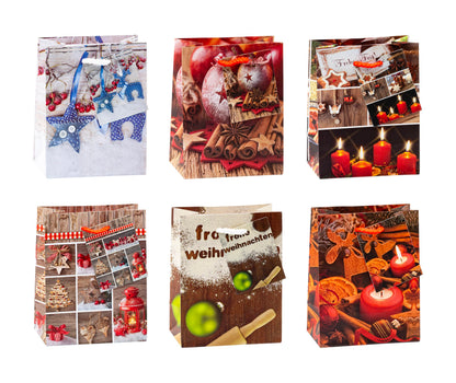 TSI 87026 gift bags Christmas No 6, Pack of 12, size: small (5,5 x 4 x 2,5 inch