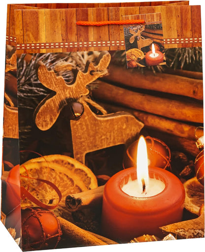 TSI 87316 Gift Bags Christmas No 6, Pack of 12, Size: Large (10 x 5.5 x 12.5 inch) (HxBxT) 32 x 26 x 13,5 cm Large Single