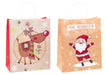 TSI 88318 Christmas Kraft Paper Gift Bags Large 32 x 26 x 12 cm Pack of 6 Large Motif Christmas series 2 1 Set (= 6 Stück)