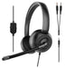 Speedlink METIS USB Stereo Headset - Lightweight Wired Headset with Microphone and Wired Remote Control, USB-A and 3.5 mm Jack, Office and Home Office, Storage Bag