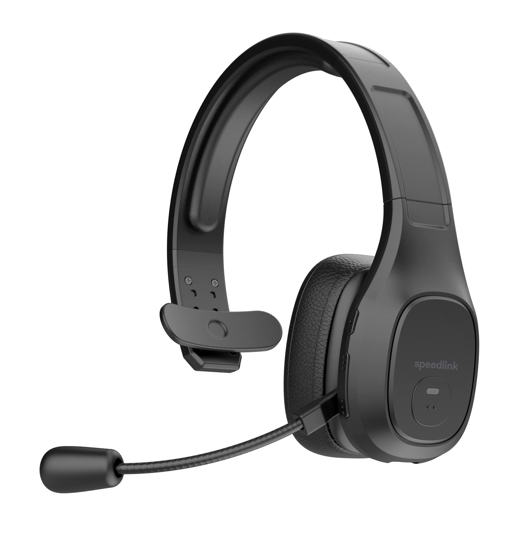 Speedlink Auriculares Bluetooth Sona – Auriculares Mono con micrófono y cancelación de Ruido, conexión inalámbrica por Bluetooth o con Cable USB, Negro