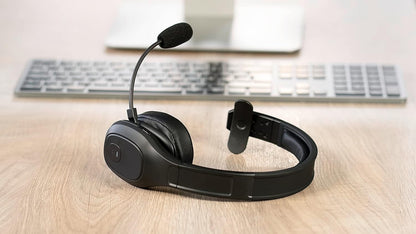 Speedlink Auriculares Bluetooth Sona – Auriculares Mono con micrófono y cancelación de Ruido, conexión inalámbrica por Bluetooth o con Cable USB, Negro