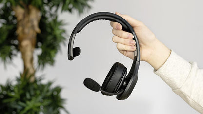 Speedlink Auriculares Bluetooth Sona – Auriculares Mono con micrófono y cancelación de Ruido, conexión inalámbrica por Bluetooth o con Cable USB, Negro