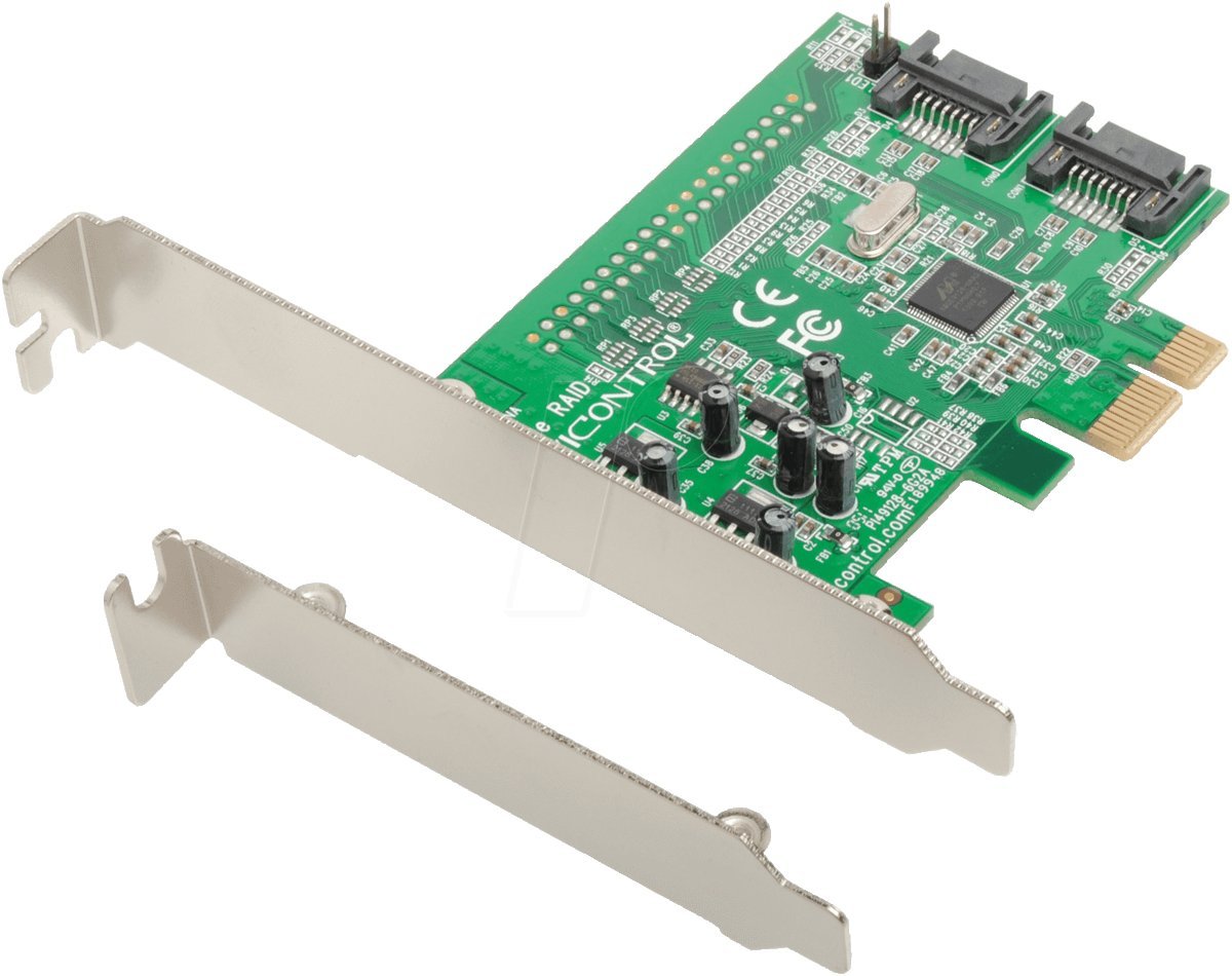 Dawicontrol DC-600e RAID Blister 2-Kanal SATA 6G SATA 3 RAID 0 1 JBOD Backup PCI-Express 2.0 x1 Controller LowProfile