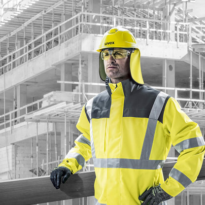Uvex Pheos S-KR Safety Helmet - Construction Helmet with 4-Point Chin Strap and Ventilation Holes